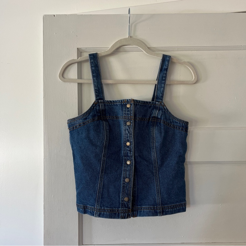 Brandy Melville Denim Corset Top